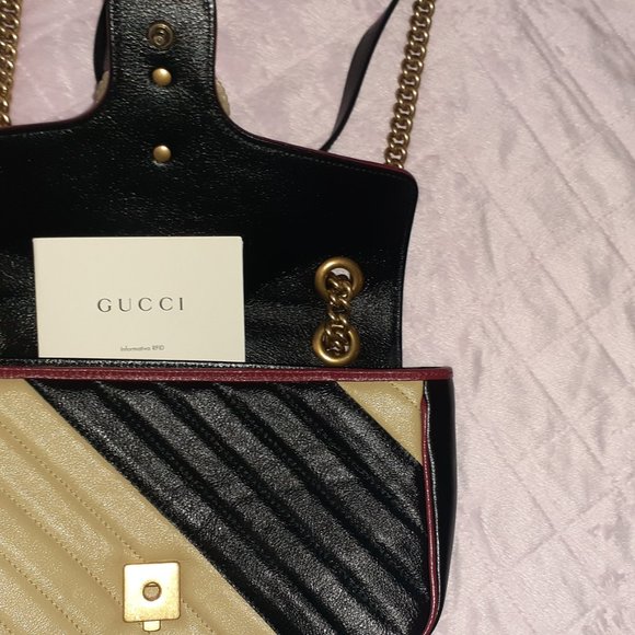 ❤️ Authentic Gucci Marmont Shoulder Purse with the double G Monogram RFID - Picture 3 of 7